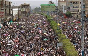 تظاهرات حاشدة في صنعاء بإطار المرحلة الثالثة من التصعيد