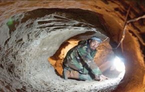 انهدام تونل‌های تروریست‌ها در حومه دمشق