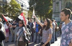تظاهرات در پاریس؛ داعش را ائتلاف به وجود آورده است