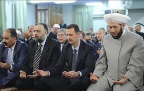 الرئيس الأسد يصلي عيد الأضحى في جامع النعمان بن بشير