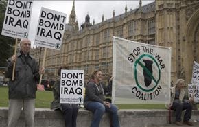 تظاهرات في لندن احتجاجاً على الضربات الجوية بالعراق