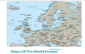 دانلود نقشه جغرافیای قاره اروپا