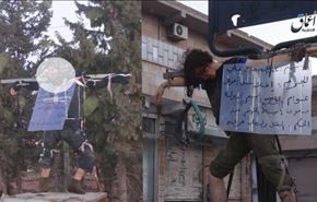 داعش دو نفر را در حلب به صلیب کشید + عکس