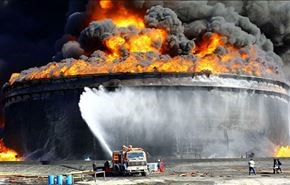 آتش سوزی مخازن نفت بندر السدره لیبی مهار شد