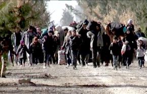 تروریست‌ها ساکنان دومای سوریه را آواره کردند