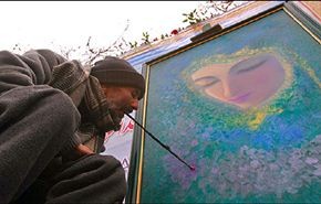 رسام ايراني يلقن درسا للمسيئين الى النبي (ص) بلوحة فنية ..شاهد