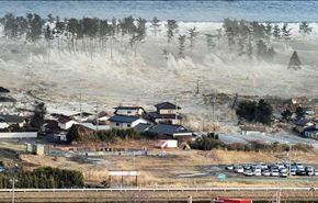 لحظات مرعبة في مقطع يبث لأول مرة لتسونامي اليابان