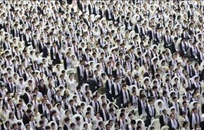 ازدواج همزمان هزاران جوان در کره‌ + عکس