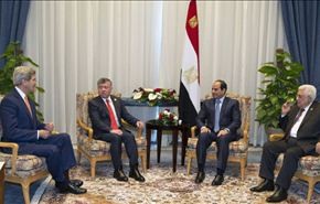 اجتماع رباعي بين كيري والسيسي وعبد الله وعباس حول عملية التسوية