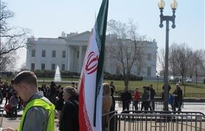 تصاویر؛ اهتزاز پرچم ایران مقابل کاخ سفید