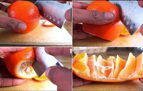 لتقشير البرتقال بـ3 خطوات وفي 30 ثانية فقط... شاهد فيديو