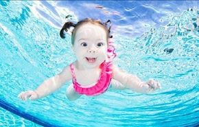 عکس‌های جالب از نوزادان در زیر آب + عکس