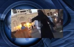 سیلی خوردن زن عربستانی از مرد غریبه در جده + فیلم