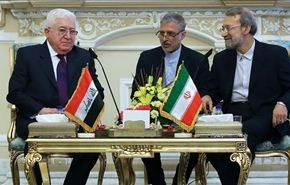 لاریجاني یؤکد ضرورة التعاون بين ايران والعراق لمکافحة الارهاب