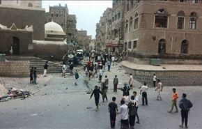 شهداء وجرحى بتفجير ارهابي استهدف مسجدا بصنعاء