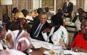ضیافت شام اوباما با اقوام خود در کنیا + فیلم