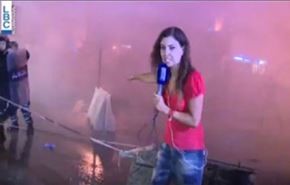 بالفيديو: مذيعة تتعرض للضرب من الأمن اللبناني على الهواء مباشرة