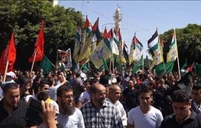 راهپیمایی گسترده فلسطینیان درحمایت از مسجدالاقصی