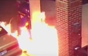 بالفيديو: سائق حاول حرق 