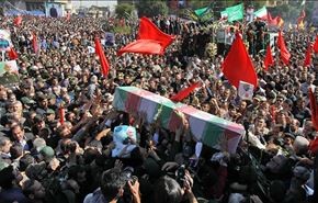 تشييع جثمان الشهيد همداني في مسقط راسه