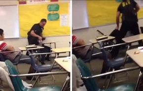 شاهد .. شرطي أميركي يتعامل بوحشية مع طالبة في الثانوية