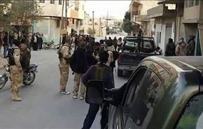 خروج گروه های مسلح از قدسیا در غرب دمشق+فیلم