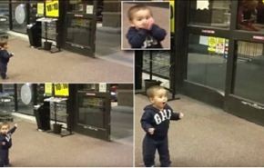 فيديو.. رد فعل مضحكة لطفل يشاهد الأبواب الأوتوماتيكية