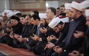 بشار اسد در مراسم جشن میلاد پیامبر (ص) + عکس