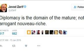 ظريف يغرد: الدبلوماسية ساحة المتمرسين..