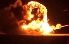 لحظه انفجار بمب افکن روسی + ویدیو