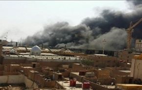 آتش سوزی بزرگ نزدیک مرقد امیرالمومنین(ع)+ویدئو
