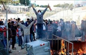 اشتباكات عنيفة في مخيم للاجئين باليونان