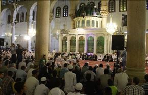 احتفال ليلة النصف من شعبان بالمسجد الاموي +صور
