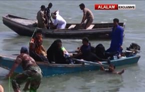 داعش ساکنان فلوجه را در رود فرات غرق می‌کند+ویدئو