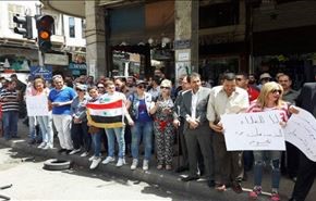 بالفيديو.. اعتصام في دمشق احتجاجا على رفع اسعار المحروقات