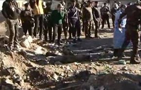 گور جمعی زندانیان داعش در فلوجه+ویدیو