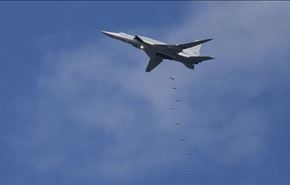 ویدیوی تماشایی از آتش بازی 6 بمب افکن روسی با داعش