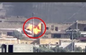 انهدام تانک جیش الفتح با موشک هدایت‌شونده در حلب+ویدئو