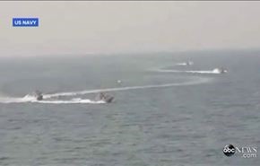 فيديو؛ البحرية الإيرانية تعترض مدمرة أميركية بالخليج الفارسي