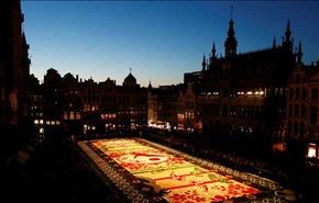 بزرگترین فرش گل جهان با 600 هزار گل+ عکس