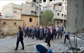 وعده بشار اسد از داخل خرابه های شهر داریا