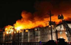 اندلاع حريق مهول بإحدى محطات أرامكو السعودية بالرياض