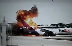 فرود ناموفق و انفجار هواپیما در هالیوود (ویدیو)