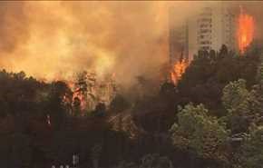 آتش در اراضی اشغالی؛ فراخوان "احتیاط" و تعطیلی فرودگاه