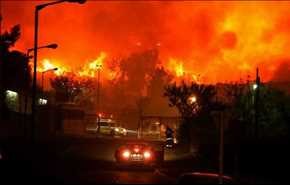 مقام های صهیونیست:آتش سوزی عمدی است