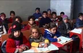 بالفيديو: اطفال شرقي حلب الى مدارس بعد انقطاع دام 5 سنوات