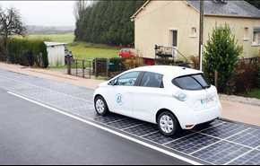 افتتاح نخستین جاده خورشیدی جهان در فرانسه +عکس