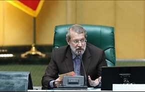 لاريجاني يندد بمخططات اميركا والصهيونية لزعزعة استقرار ايران