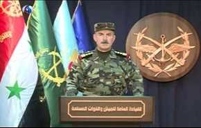 الجيش السوري يعلن هدنة على كامل التراب السوري اعتبارا من منتصف الليل