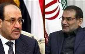 نوری المالکی با دبیر شورای عالی امنیت ملی دیدار می‌کند
